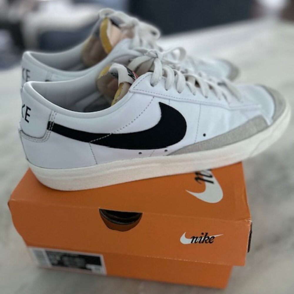 Men's Nike Blazer Low '77 Vintage White/Sail/Black Size 11.5 Box Included